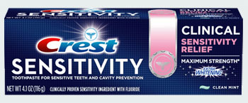 Crest Sensitivity Clinical Sensitivity Relief Extra Whitening Toothpaste (Крест клиническое лечение чувствительности +экстра отбеливание)