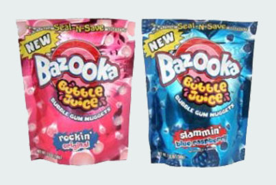 Bazooka joe bubble gum Juice Nuggets