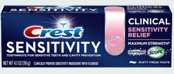 Crest Clinical Sensitivity Relief Whitening Plus Scope Toothpaste (Крест клиническое лечение чувствительности +отбеливание)