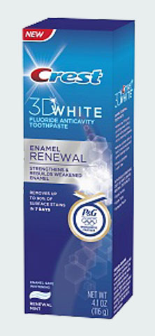 Crest 3D White Enamel Renewal Fluoride Anticavity Toothpaste
